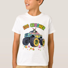 Hoppy Oaster Ride Bunny Drives Monster Truck T-Shirt