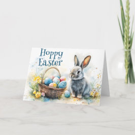 Hoppy Oaster Watercolor Karte