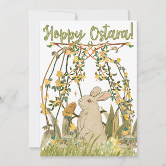 Hoppy Ostara Greeting Card 🐇 Einladung