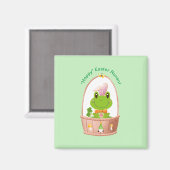 "Hoppy" Osterfrosch Bunny Ears Basket Gnome Magnet (Vorderseite/Rückseite)