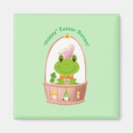 "Hoppy" Osterfrosch Bunny Ears Basket Gnome Magnet