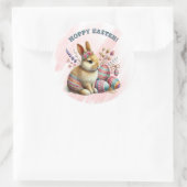 Hoppy Osterkaninchen Ostereier Runder Aufkleber (Tasche)