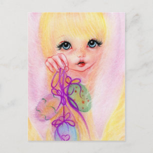 Hoppy Ostersonnenmädchen Postkarte