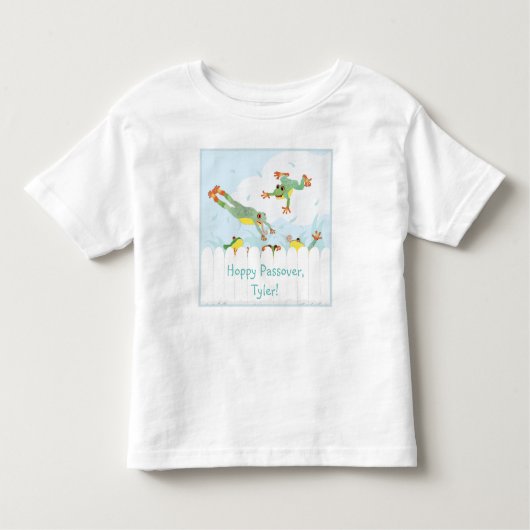 Hoppy Passover Frogs Kleinkind T-shirt (Vorderseite)