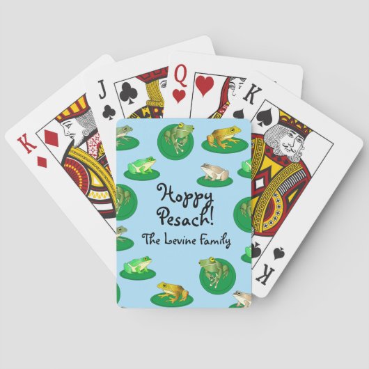 Hoppy Pesach! Personalisierte Spielkarten (Rückseite)