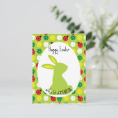 🐰 Hoppy Pickleball Ostern, niedlich grün (Stehend Vorderseite)