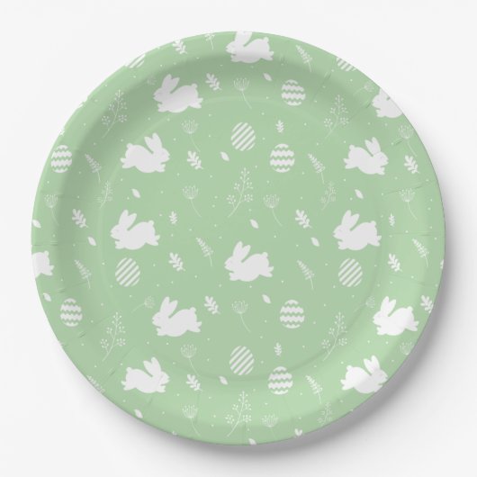 Hoppy Silhouetten - Osterplatten Party Pappteller (Vorderseite)