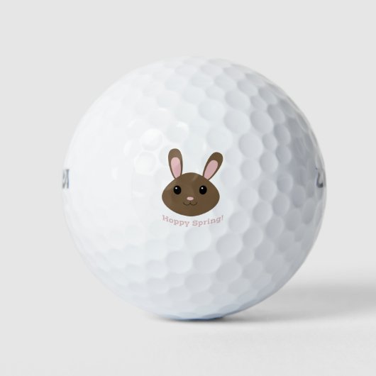 Hoppy Spring Bunny Golfball (Vorderseite)