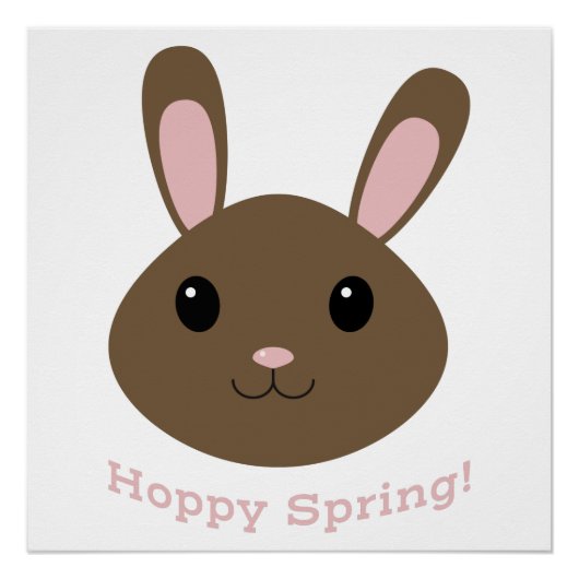 Hoppy Spring Bunny Poster (Vorderseite)