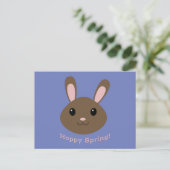 Hoppy Spring Bunny Postkarte (Stehend Vorderseite)