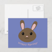 Hoppy Spring Bunny Postkarte (Vorne/Hinten)