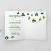 Hoppy St Patrick's Day Wooly Frog Card Karte (Innenseite)