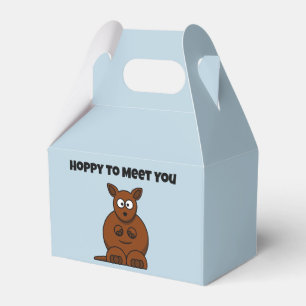 Hoppy to Meet You Kangaroo Funny Cartoon Geschenkschachtel