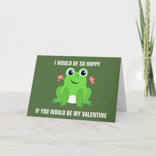 Hoppy Valentinstag Feiertagskarte (Vorderseite)