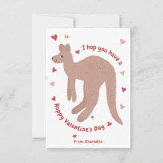 "Hoppy Valentinstag" Kangaroo Valentine Karte