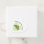 Hoppy-Valentinstag Niedliche Frösche in Liebe Geschenkanhänger (Beispiel)