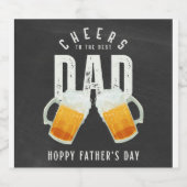Hoppy-Vatertag-Geschenk Bierflaschenetikett (Einzelnes Label)