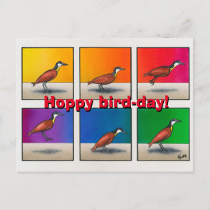 Hoppy Vogel-Day! Postkarte