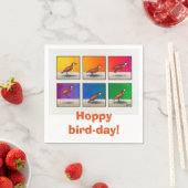 Hoppy Vogel-Day! Serviette (Beispiel)