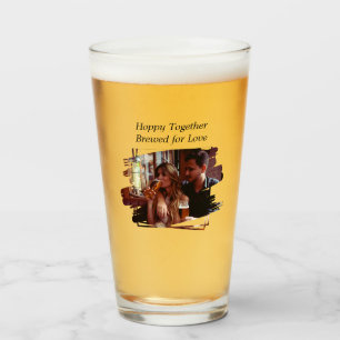 Hoppy zusammen für Liebe Bier Glass Cup gebraut Glas