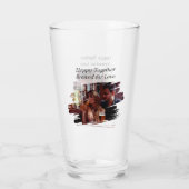 Hoppy zusammen für Liebe Bier Glass Cup gebraut Glas (Rückseite)