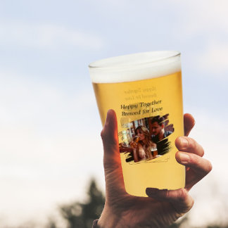 Hoppy zusammen für Liebe Bier Glass Cup gebraut Glas