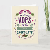 Hops And Chocolate Fun Greeting Card Karte (Vorderseite)