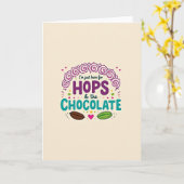 Hops And Chocolate Fun Time Card Karte (Gelbe Blume)