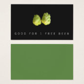 Hops Beer Brewery Ticket (Vorne & Hinten)