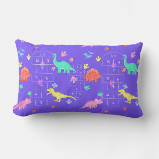 Hopscotch Dinosaur throw pillow Lendenkissen