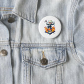 Hopscotch from Hell - Funny Demon Skull Button (Beispiel)