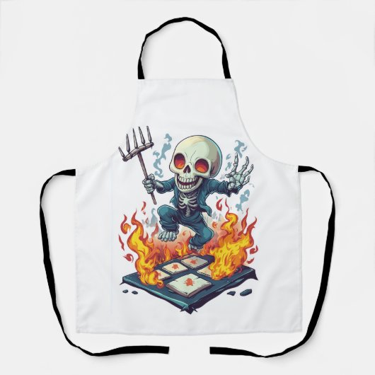 Hopscotch from Hell � Funny Demon Skull Schürze (Vorderseite)