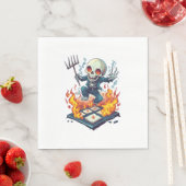 Hopscotch from Hell - Funny Demon Skull Serviette (Beispiel)