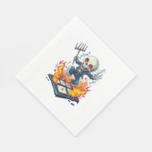 Hopscotch from Hell - Funny Demon Skull Serviette (Ecke)