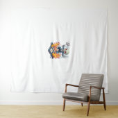 Hopscotch from Hell - Funny Demon Skull Wandteppich (Beispiel (Horizontal))