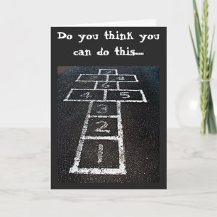 HOPSCOTCH UND ALTER SPASS FÜR IHREN 50. GEBURTSTAG KARTE