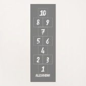 Hopscotch White Chalk Gray Yoga Mat Yogamatte (Vorderseite)
