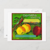 Hopsons Apple Crate LabelMilton, WA Postkarte (Vorne/Hinten)