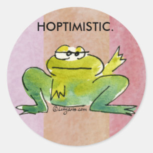 Hoptimistic Frosch Stickers-1 Runder Aufkleber