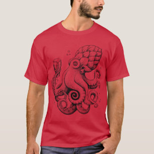 Hoptopushe Bier trinkender Oktopus T-Shirt