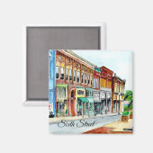 Hoptown Sixth Street Magnet (Vorderseite/Rückseite)