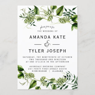 Hopvine Wedding Invitation Hop Einladung