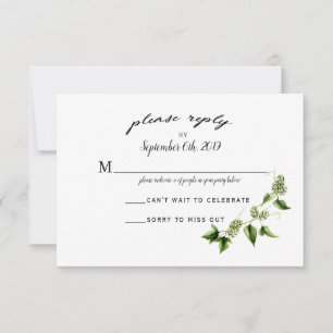 Hopvine Wedding Invitation RSVP Card Karte