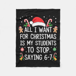 Hör auf 6-7 lustige Lehrer Schüler 67 Weihnachten  Fleecedecke