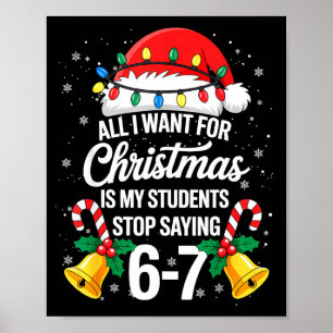 Hör auf, 6-7 lustige Lehrer-Schüler 67 Weihnachten Poster