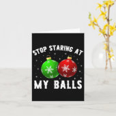 Hör auf, an meinem lustigen, dreckigen Weihnachtse Karte (Gelbe Blume)