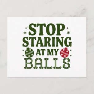 Hör auf, an meinen Ballen dreckiger Weihnachtsfeie Feiertagspostkarte