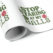 Hör auf, an meinen Ballen dreckiger Weihnachtsfeie Geschenkpapier (Rolleneckpunkt)