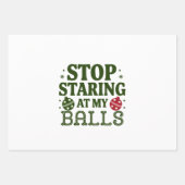 Hör auf, an meinen Ballen dreckiger Weihnachtsfeie Geschenkpapier Set (Vorderseite)