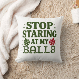 Hör auf, an meinen Ballen dreckiger Weihnachtsfeie Kissen